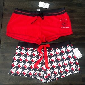 NWT Disney Sleep Shorts Women’s size XL set of 2